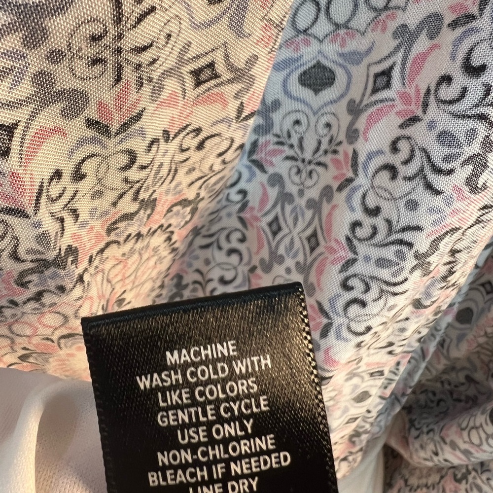 Torrid floral print challis strappy back dress with bell sleeves plus Sz. 1x - Picture 8 of 8
